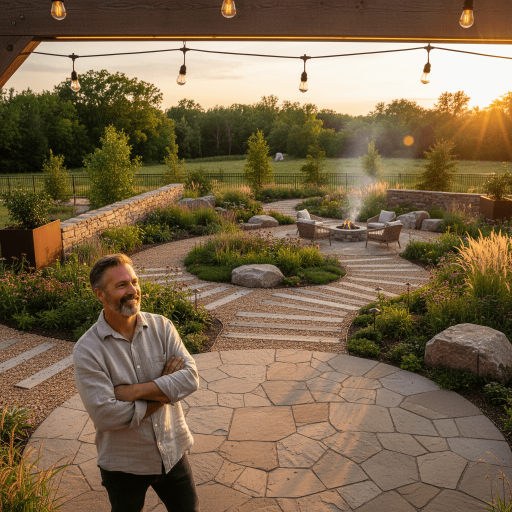 Professional backyard design and patio installation