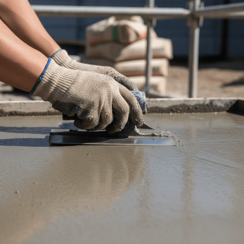 Concrete finishing detail work