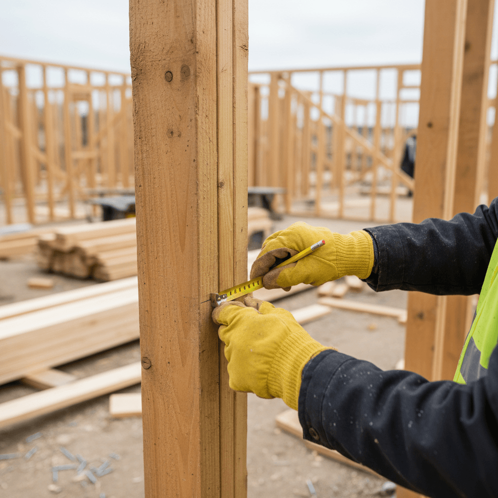Professional reviewing concrete work on job site