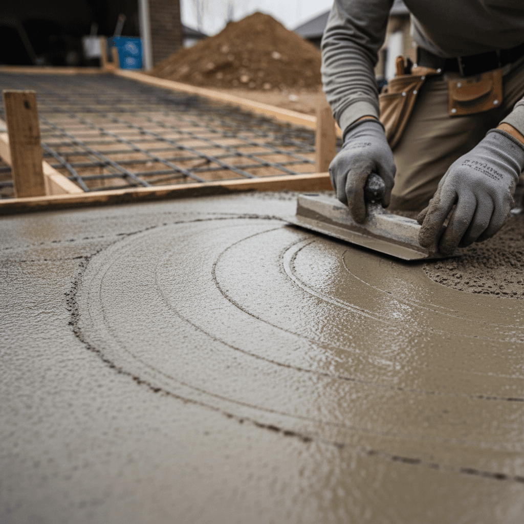 Professional concrete work showing finished quality and detail
